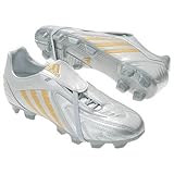 adidas Men's Absolado PS TRX Firm Ground Soccer Cleat,Silver/Gold/Gold,10 M