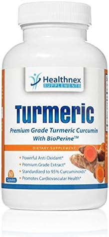 Turmeric Curcumin Capsules with Bioperine Tm for More Bioavailability Standardized 95% Curcuminoids Boosts Anti Inflammatory Response Powerful Antioxidant 60 X 500 Mg Capsules for Full Months Supply