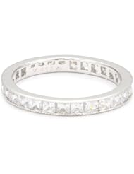Judith Jack "Square Cut" Sterling Silver, Cubic Zirconia, and Swarovski Marcasite Stack Ring