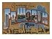 Ft. Worth, Texas - Large Letter Scenes Giclee Poster Print, 9x12