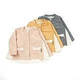 【アウトレット】Lily ivory (リリィ アイボリー)カーディガン (80～130cm) キムラタンの子供服 ピンク 130 (71107x71407-154)