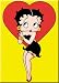 Betty Boop Magnet~ Yellow W/Heart~ Approx 2.5 x 3.5