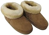 Brown-Tip Shearling Sheepskin Slipper (#927-01)