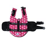 WXBUY Pet Life Vest Dogs Life Jacket Outward Hound Saver Polka Dot Pink M