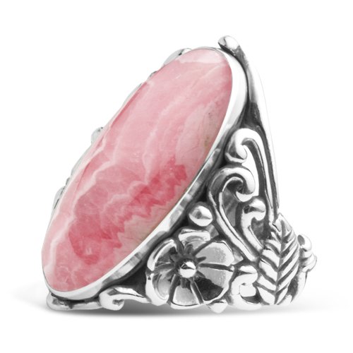 Carolyn Pollack Sterling Silver Soft Rose Rhodochrosite Ring