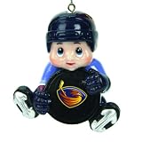 Pack of 3 NHL Atlanta Thrashers Little Guy Hockey Player Christmas Ornaments 3"