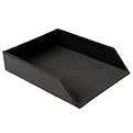 Crocodile /Fx Leather Letter Tray - BLACK
