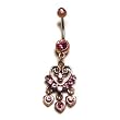 Valentine Classic View Hearts with Hot Pink CZ