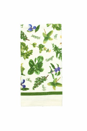 Ritz Kitchen Wears Print Velour Kitchen Towel, Herb Thyme