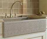 KOHLER K-14579-KG-7 Alencon Lace Design on Dickinson Undercounter Kitchen Sink, Black Black