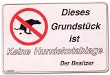 Produkt-Bild: PST-Schild - Dieses Grundst&uuml;ck ist keine Hundekotablage - Der Besitzer - Hund Schild Warnschild Warnzeichen Arbeitssicherheit T&uuml;rschild T&uuml;r Kunststoff Geschenk Geburtstag