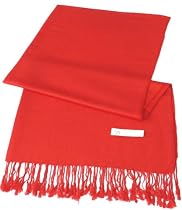 Red 100% Pashmina Shawl Scarf Wrap Stole Throw