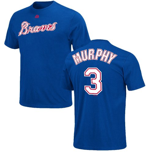 Dale Murphy Atlanta Braves MLB Braves Throwback 2 Sided Short Sleeve Tee Shirt By Majestic (XXL=52)