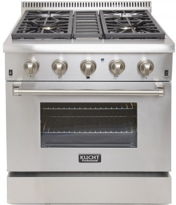 Kucht KRD306F 30" Dual Fuel Freestanding Range with 4 Burners, in Stainless Steel