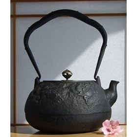 Crab design Tetsubin Japanese style Cast Iron black tea pot kettle 1.2L with antique finish
