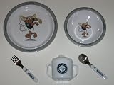 SEATTLE MARINERS Team Logo 5 Piece Baby Child Dinner Set ( Sipping cup, Plate, Bowl, Fork,... by Duckhouse
