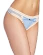 Betsey Johnson Women's Zipper Stripe Wide Side Thong