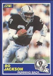 1989 Score Bo Jackson Football Card #2 - Shipped In Protective Display Case!