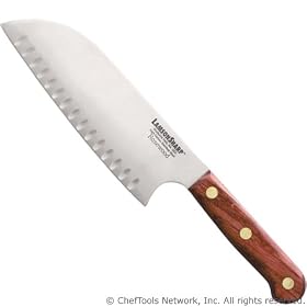 LamsonSharp Kullenschliff Santoku Knife with Rosewood Handle - 7" by Lamson