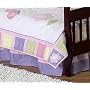 Pink and Purple Butterfly Bed Skirt for Crib and Toddler Bedding Sets by JoJo Designs