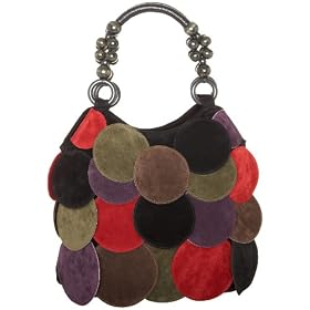 Prezzo Faux Suede Circles Hobo