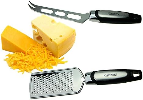 Cheese Grater &amp; Knife Set - Ginger, Vegetable, Fruit and Food Grater &amp; Knife - Cheese Slicer - Zester