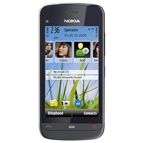 Nokia C5-03 Graphite Black Mobile Phone Vodafone Pay As You Go / Pre-Pay / PAYG