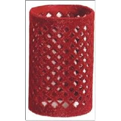 Metallwickler beflockt - 40 mm rot