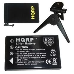 HQRP New Battery Replacement for Ricoh Caplio 300G, 400G wide, G3, G4, G-4 wide, RR10, RR30 Digital Camera plus HQRP Black Mini Tripod and HQRP Carrying Bag