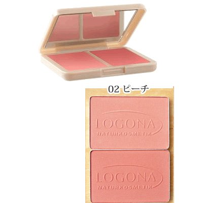 ロゴナ チークカラー・デュオ 02 ピーチ  8g
