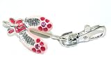 Ballet Shoes Key Clip/Finder for Purse with Pink Crystals
