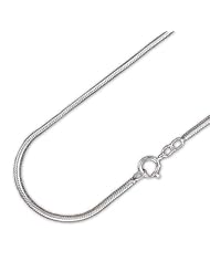 .925 Solid Sterling Silver Elegant 1.5mm Snake Chain for Pendants (sz 16-30")
