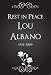 Lou Albano (Rest In Peace, Black) Sports Poster Print - 11" X 17"