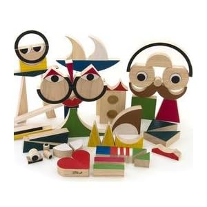 Miller Goodman PlayShapes 74 Wooden Blocks
