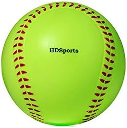 HDSports Lime Green Practice Softball With Red Seam 11"