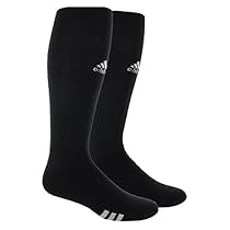 adidas Unisex Rivalry Field 2-Pack Otc sock, black/White, X-Small
