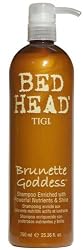 Bed Head TIGI Brunette Goddess Shampoo Enriched with Powerful Nutrients & Shine 25.36 oz (750 ml)