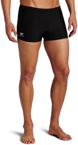 Speedo Men's Race Endurance+ Polyester Solid Square Leg Swimsuit