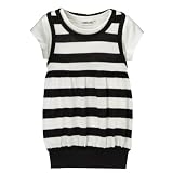 Toddler Girls' Cherokee Short-Sleeve 2fer Top Black/Cream