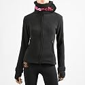 BENCH Cockney Funnel Neck Fleece schwarz-Magenta