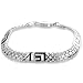 Sterling Silver Bismark w/Greek Key Bracelet 7