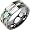 Size 10-Spikes Titanium Triple Abalone Ring