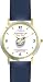 Habit 1 - A Conscience is a Compass (English Text) - DELUXE TWO-TONE WATCH from THE 7 HABITS - WATCH COLLECTION BY WATCHBUDDY&reg; - Arabic Numbers - Blue Leather Strap-Size-Women's Size-Small