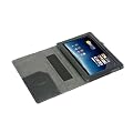 Navitech schwarze bycast leder flip Tasche / Case / Cover zum aufstellen f�r das neue Medion Lifetab S9714 (Bei Aldi erh�ltlich)