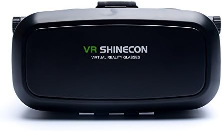 Metroeb 3D VR Virtual Reality Glasses Headset with Head-mounted Headband for 3.5-6.0 Inch Google iPhone Samsung Note LG Nexus HTC Moto Black Berry Mobile Smartphones, Black