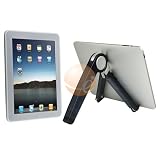 Stand Adjustable Holder + Clear White Silicone Skin Case for Apple iPad 16GB / 32GB / 64GB