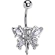 Crystalline Gem Butterfly Fairy Belly Ring