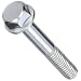 Grade 5 Steel Flange Bolt, Zinc Plated Finish, Hex Head, UNC Threads, Hex Head, Meets IFI-111 (2002)/SAE J429 (1999) Specifications, 5/16"-18 Thread Size, 2" Length, Partially Threaded, Pack Of 25