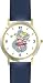Pink Fairy Ballerina - Ballet Dancer WATCHBUDDY&reg; DELUXE TWO-TONE THEME WATCH - Arabic Numbers - Blue Leather Strap-Children's Size-Small ( Boy's Size & Girl's Size )