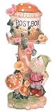Tierra-Derco 5821 Post Box Gnome Polyresin 37-Inch Pot, Orange